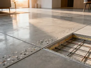 Kamera termowizyjna skierowana na ścianę budynku, obrazująca straty ciepła w postaci kolorowych map termicznych.