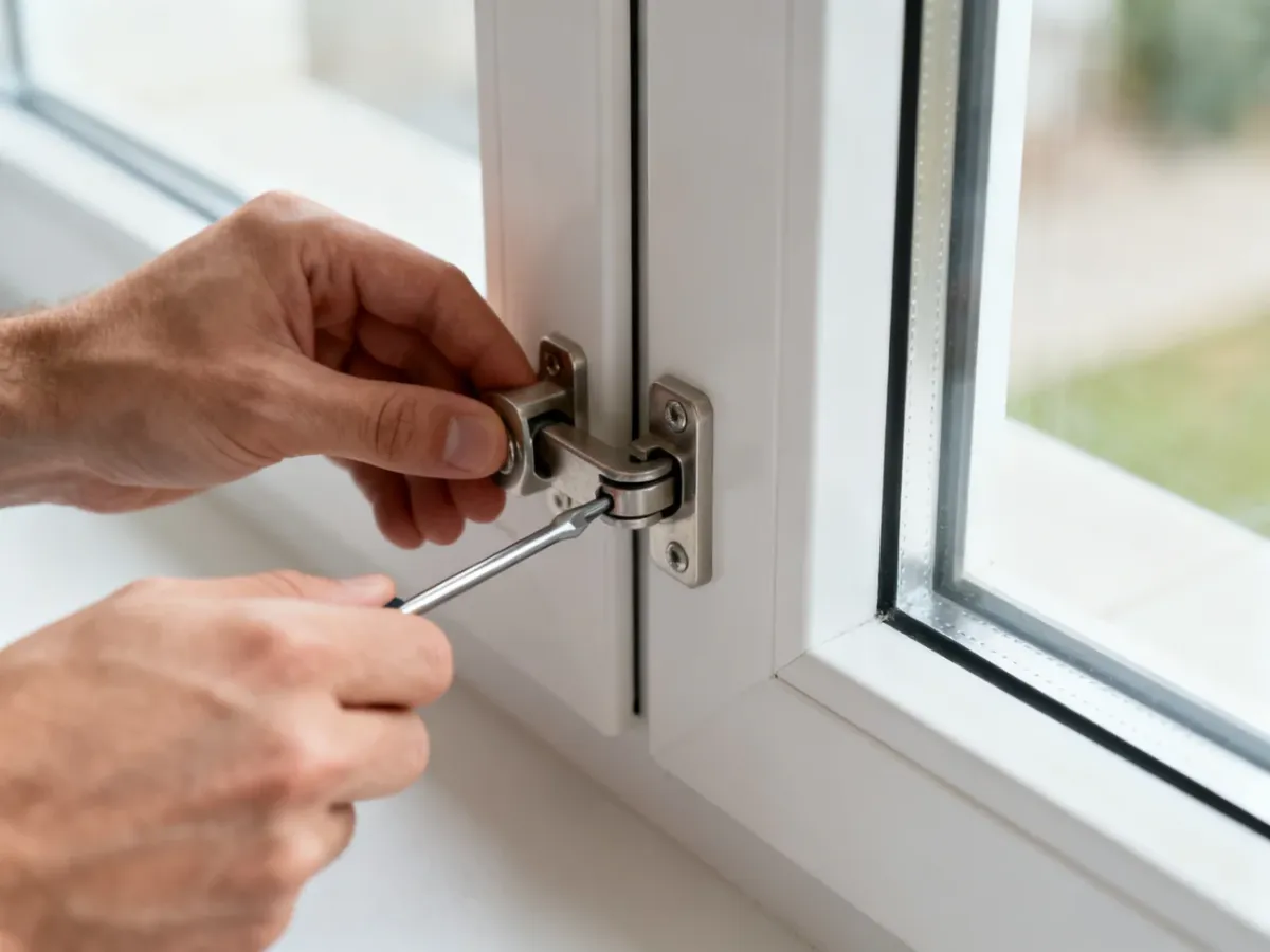 Regulacja docisku okna kluczem imbusowym